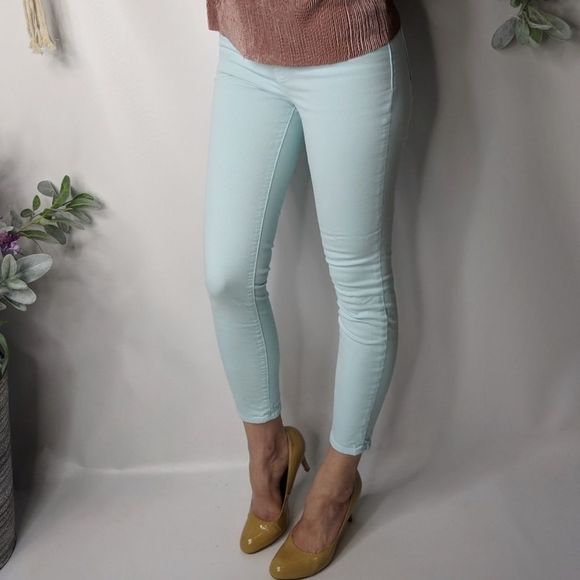 J Brand Aqua Mid Rise Skinny Leg Ankle Jeans Size 27 - Picture 13 of 14